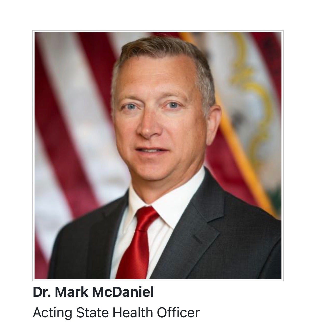 Dr. Mark McDaniel, Acting State Health Officer